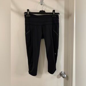 lululemon athletica Black Cropped Leggings